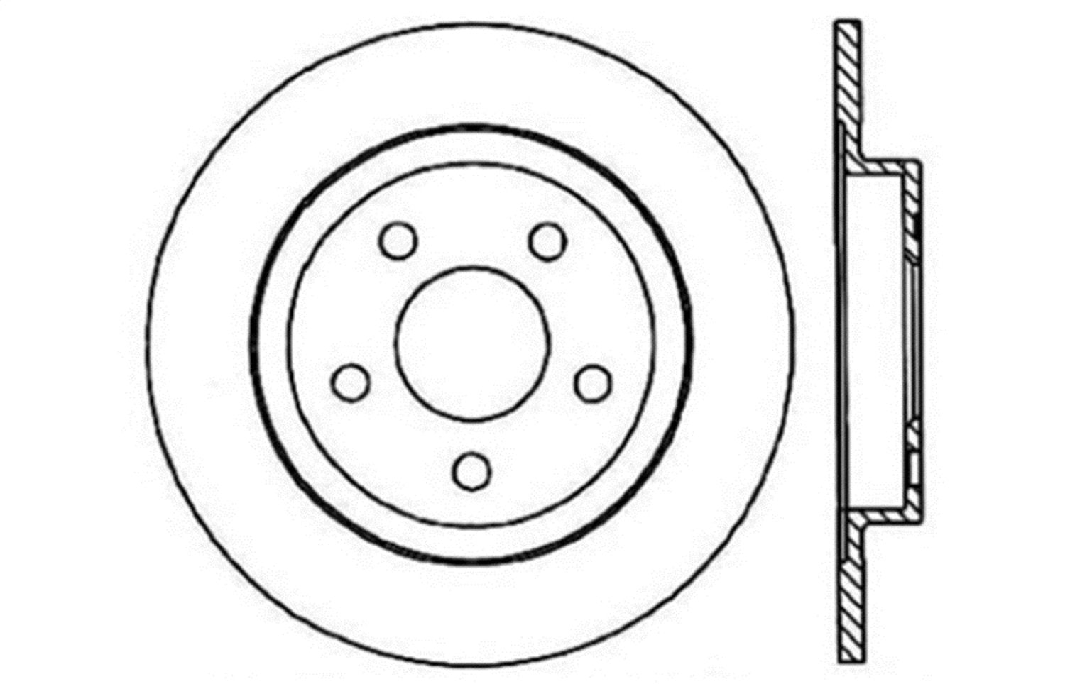 StopTech Centric 127.62064R Sport Drilled/Slotted Brake Rotor (Rear Right), 1 Pack