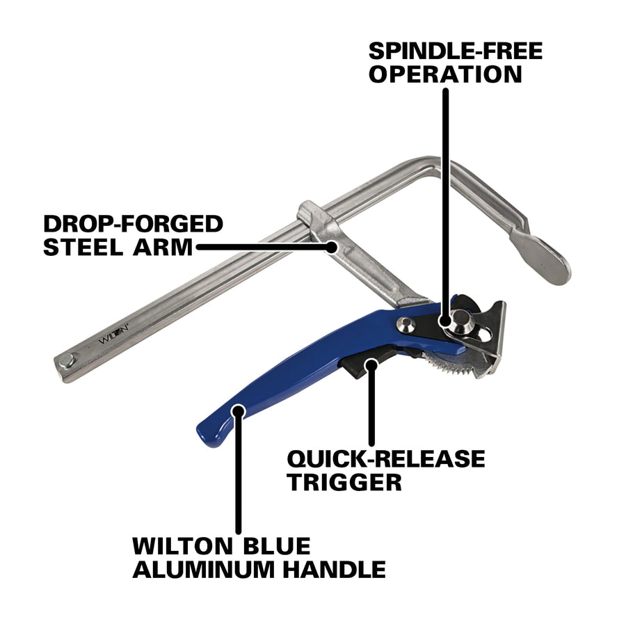 12-Inch Wilton Lever Clamp, 1100 Lbs. Clamping Force (LC12)