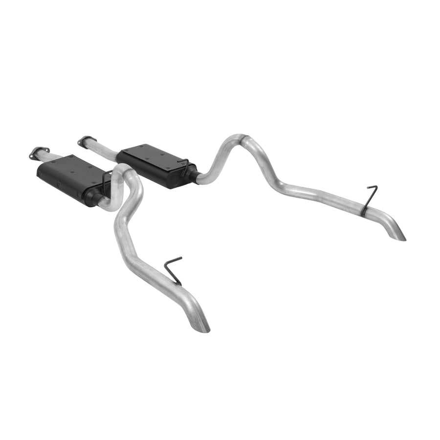 Force II Flowmaster 17106 Cat-Back Exhaust Kit 2.5 Inch Aluminized Steel Compatible with 1987-1993 Ford Mustang GT 5.0L