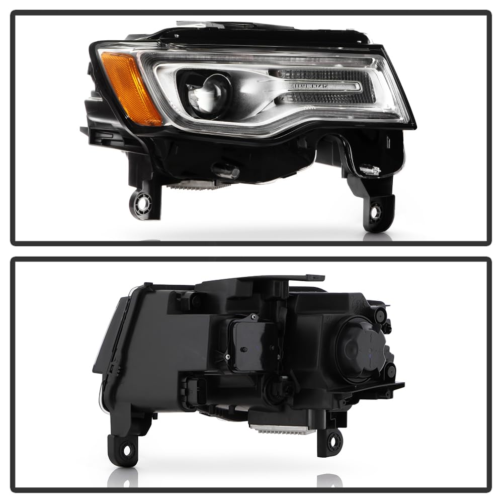 Jeep Grand Cherokee Spyder (POE) 17-21 (Fit HID Model) w/Auto Leveling LED DRL Headlight (Low D3S High D3S) - OE Black Right