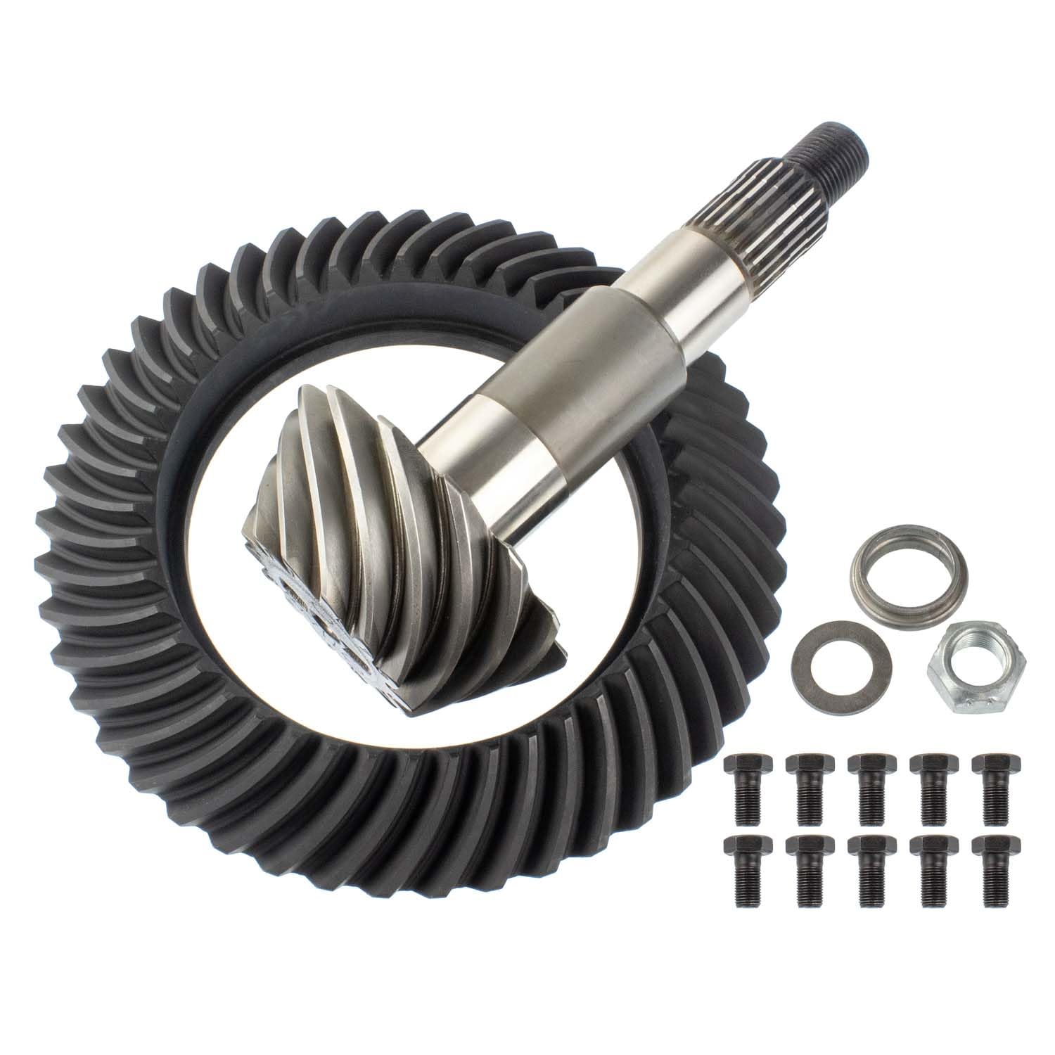Differential Ring & Pinion Motive Gear D44-336NIS For Dana 44 Nissan Rear Axle Ratio 3.36, 10-Bolt 24 Spline 14 Pinion & 47 Ring Tooth - Fits Nissan Titan Armada Frontier Pathfinder Nitro M226-336-NG