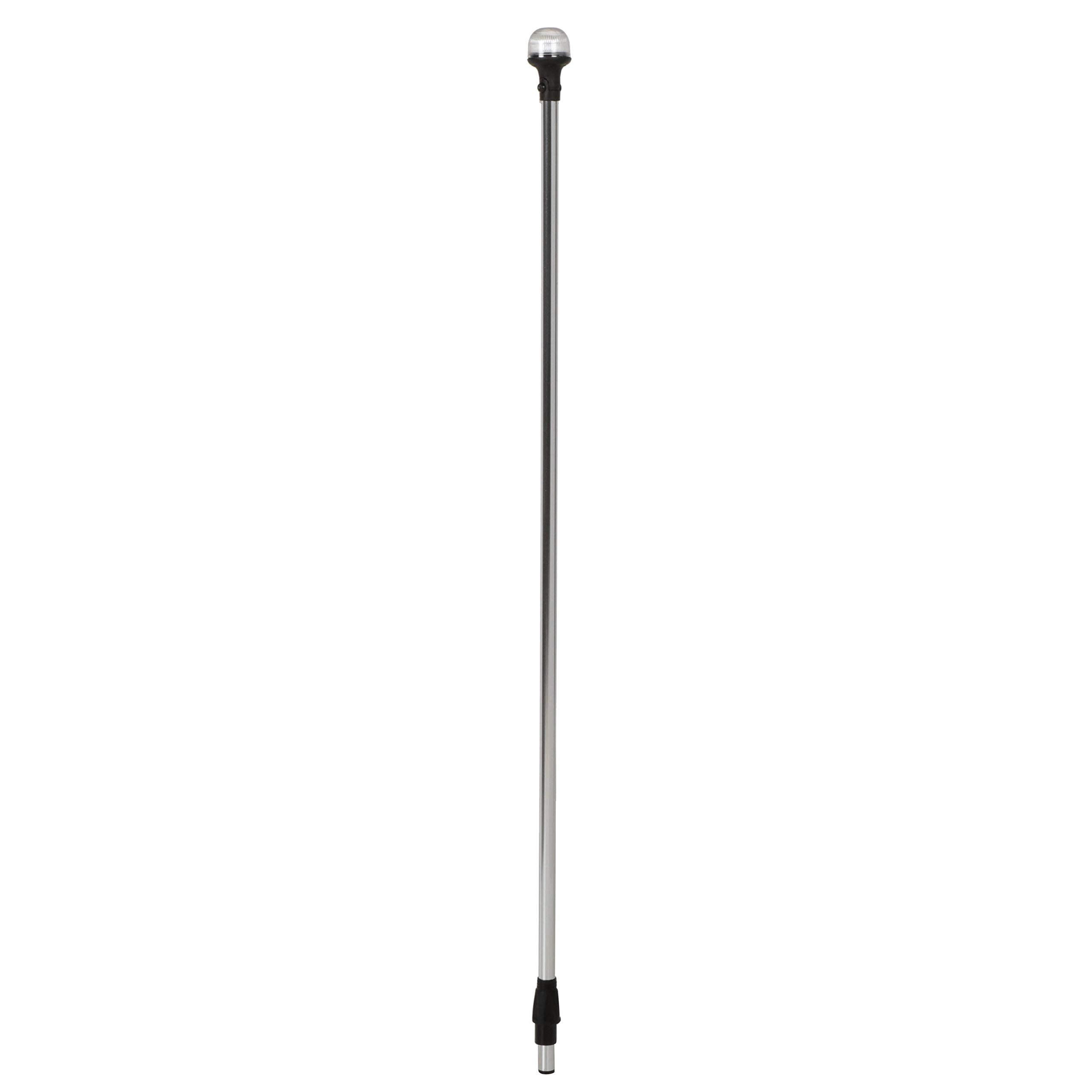 Attwood All-Round 5330-42-7 Articulating Anti-Glare Light, 42-Inch Pole Length, 2-Pin Locking Collar, Articulating Head