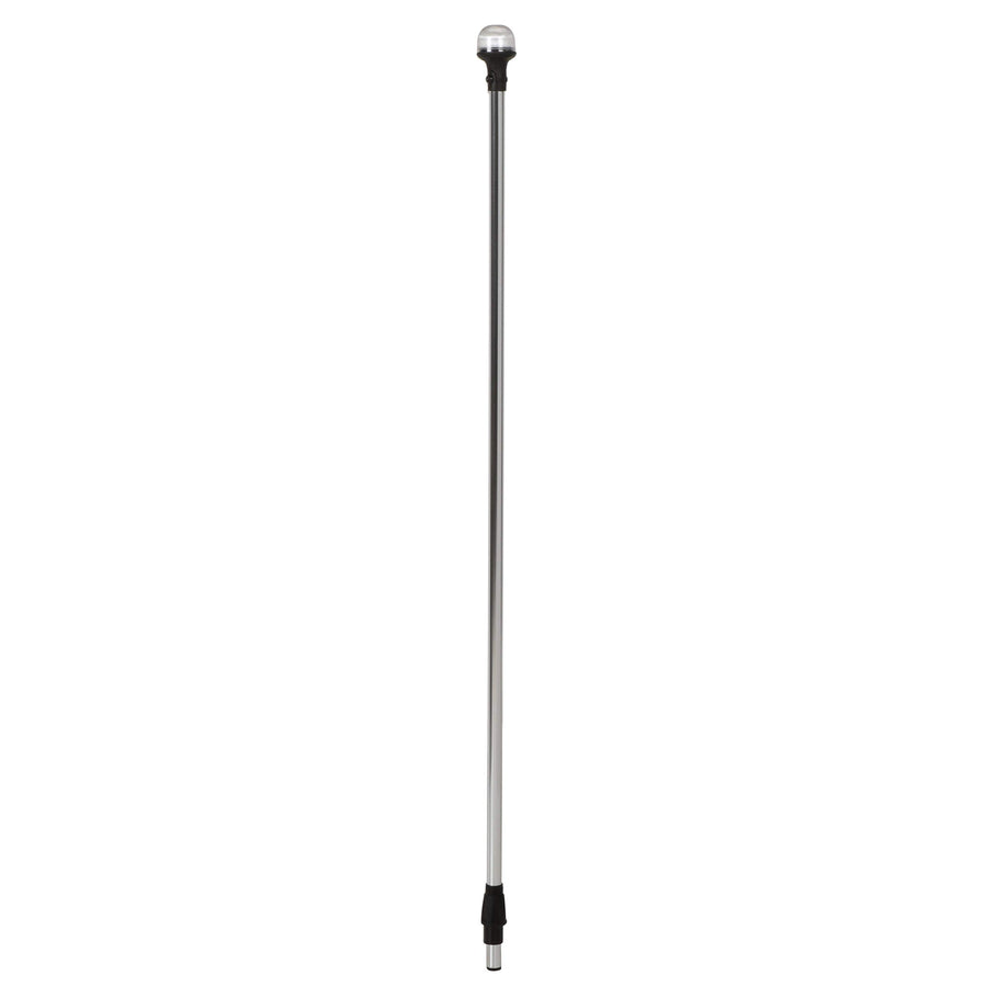 Attwood All-Round 5330-42-7 Articulating Anti-Glare Light, 42-Inch Pole Length, 2-Pin Locking Collar, Articulating Head