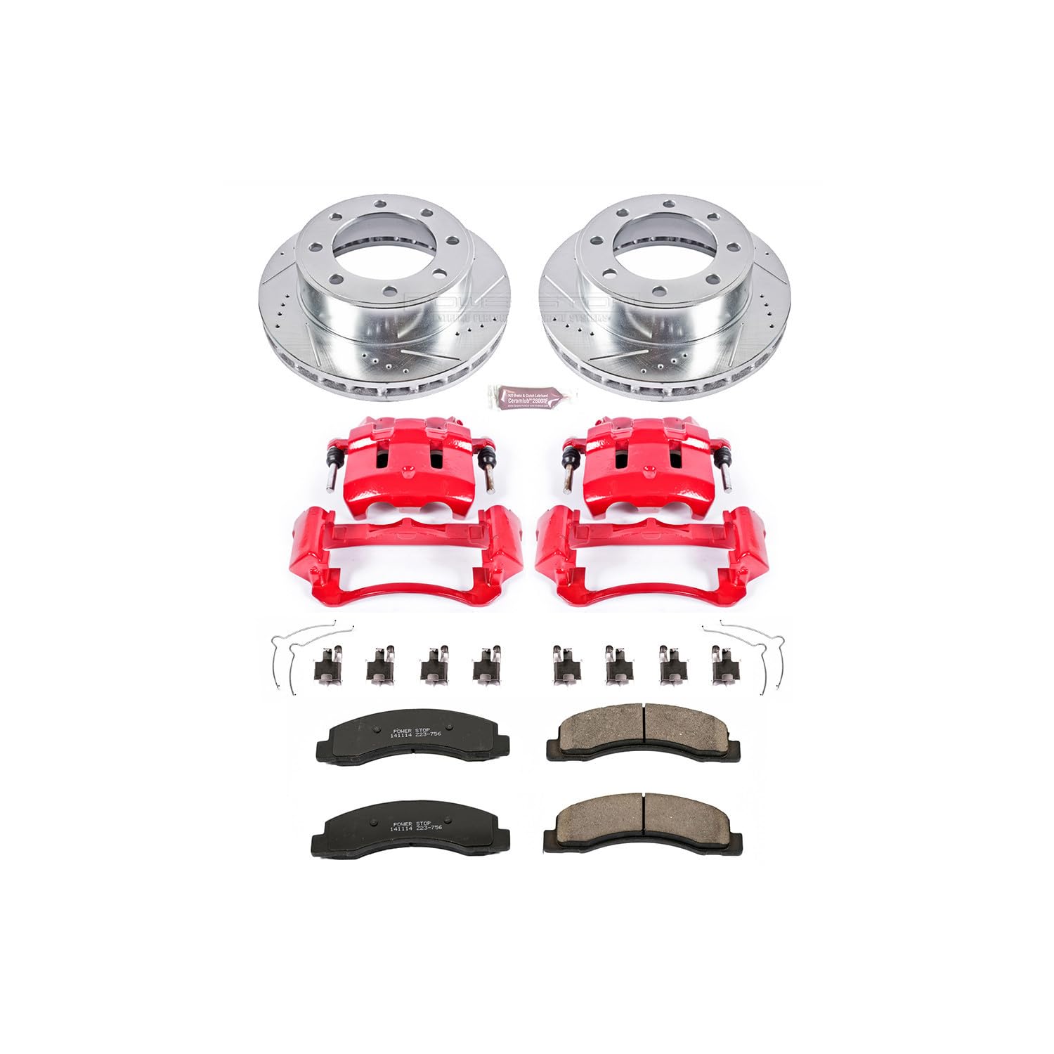 Power Stop Performance Brake Kit KC1905 with Calipers For 1999-2004 Ford Excursion F-250 F-350 Super Duty 4WD