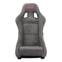 NRG Innovations Universal Fixed Back NRG-FRP-303GM-PRISMA Bucket Racing Seat for 5-Point Harnesses, Size M, Gun Metal Alcantara Material, 22" W X 34" H X 16" D