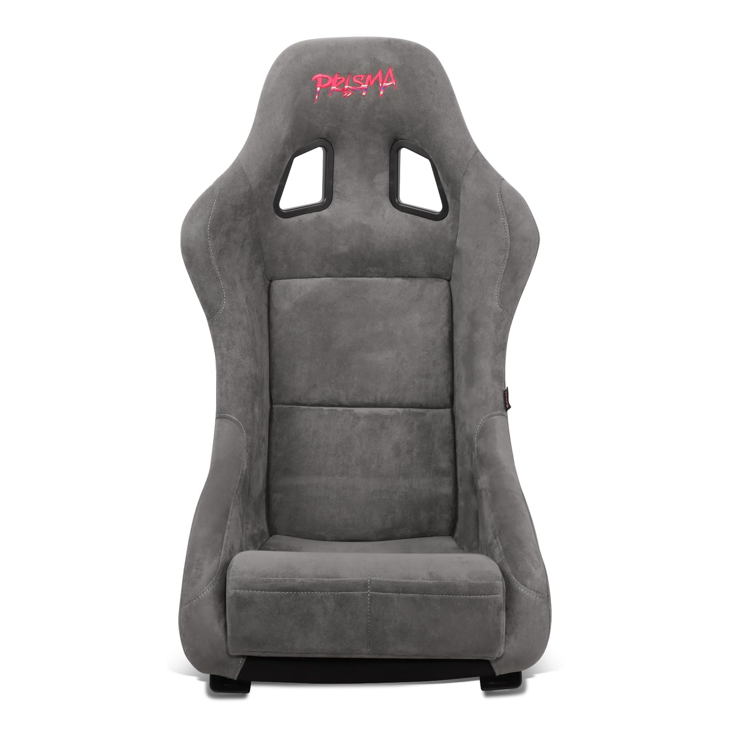 NRG Innovations Universal Fixed Back NRG-FRP-303GM-PRISMA Bucket Racing Seat for 5-Point Harnesses, Size M, Gun Metal Alcantara Material, 22" W X 34" H X 16" D