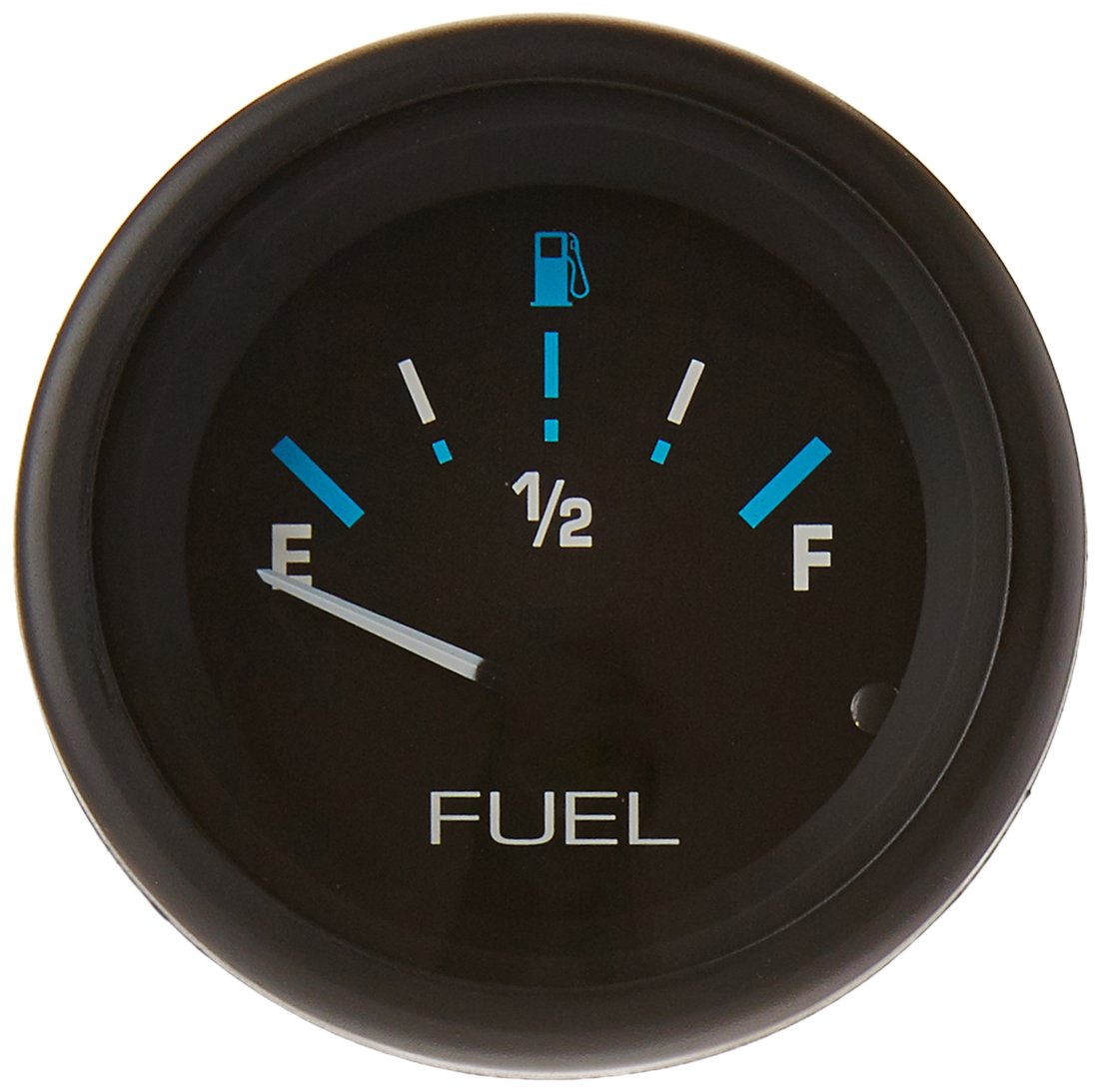 Sierra International SeaStar 68390P E-F Dial Range Scratch Resistant Domed Glass Lens Eclipse Fuel Gauge, 2"