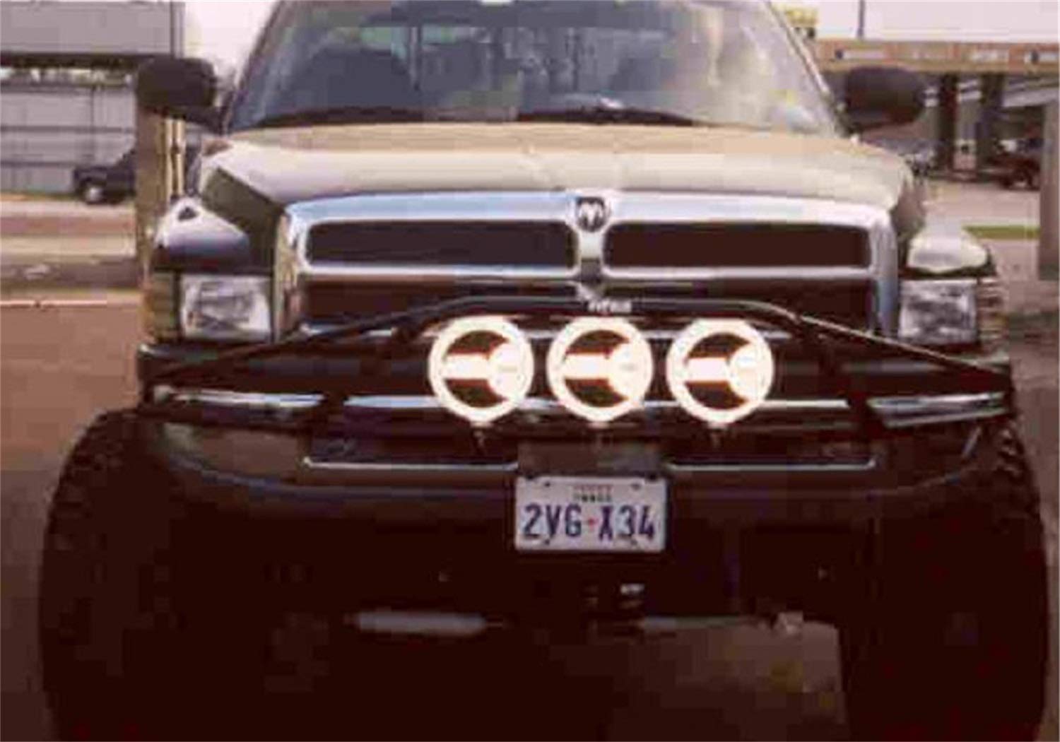 Textured Black N-Fab PreRunner Light Bar | D943LH-TX | Fits 1994-2001 Dodge RAM 1500 / 2500 / 3500