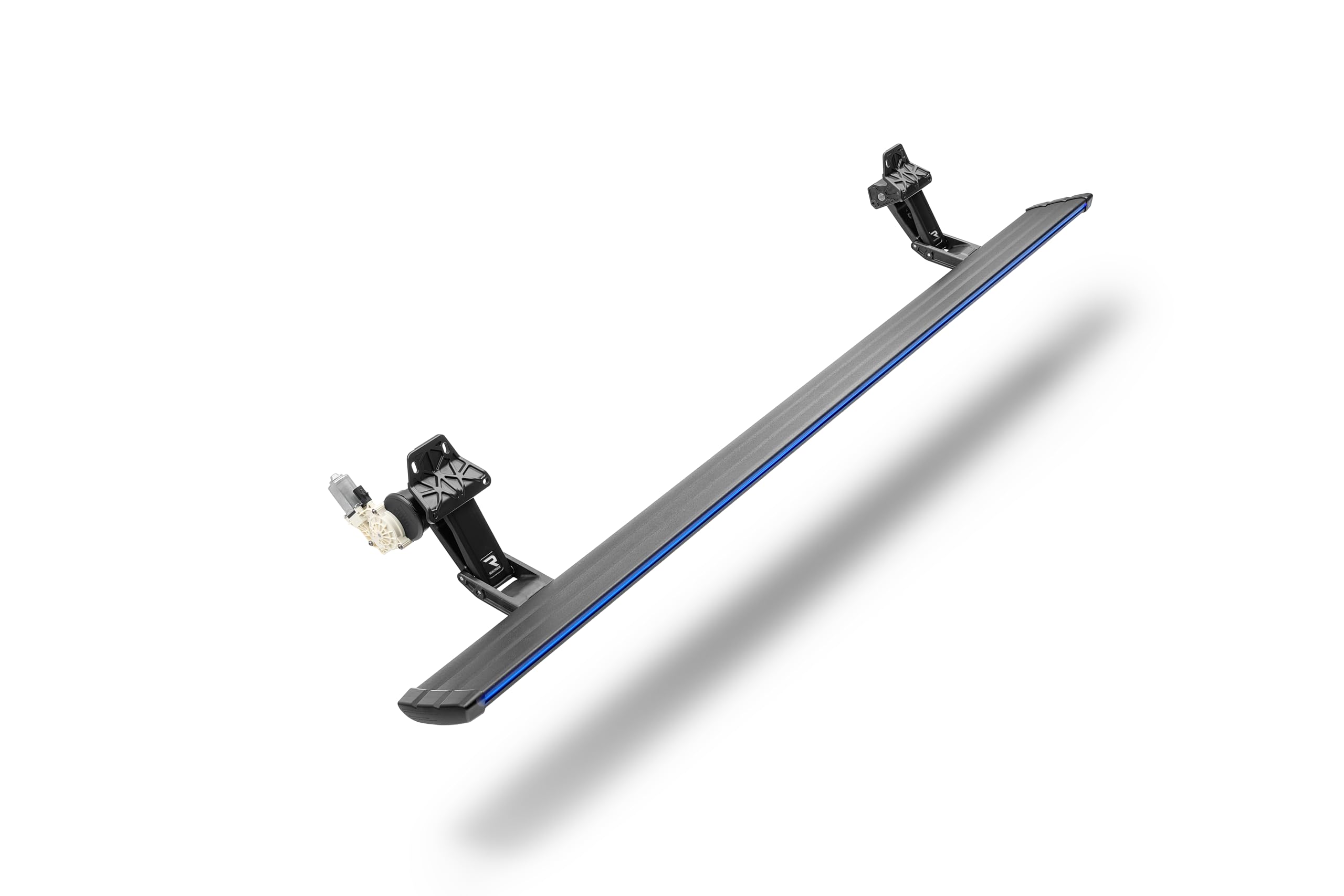 AMP Research PowerStep Vision RealTruck | Fits 2018-2024 RAM 1500 & Classic/2500/3500 | 96239-01A | Rust Proof Aluminum Retractable Electric Steps with LED Step Lights