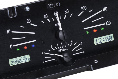 Dakota Digital Compatible VHX-66L-K-W with 1966-69 Lincoln Continental VHX Analog Gauge System Black Alloy White Backlighting