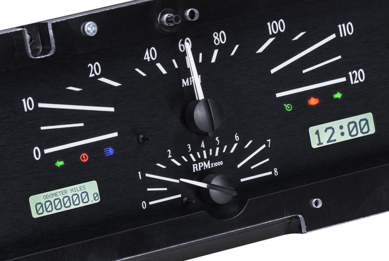 Dakota Digital Compatible VHX-66L-K-W with 1966-69 Lincoln Continental VHX Analog Gauge System Black Alloy White Backlighting