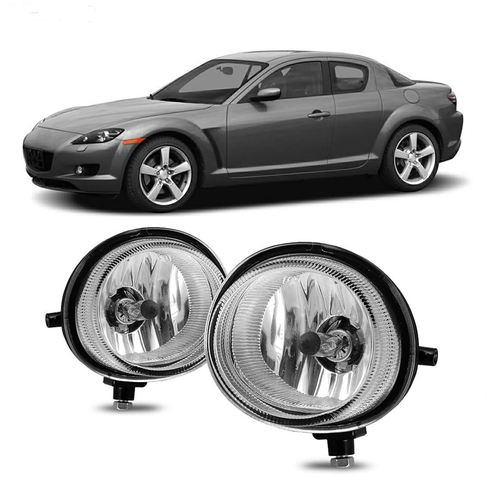 Winjet Driving Fog Lights Compatible with [Mazda 3 5 6 CX-5 CX-7 CX-9 MPV MX-5 MIATA]