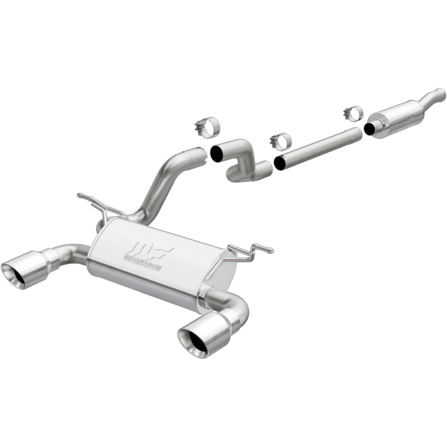 Cat-Back MagnaFlow Performance Exhaust System 19438: Street Series, For 2018-2025 Jeep Wrangler, Dual Split Rear Exit Style