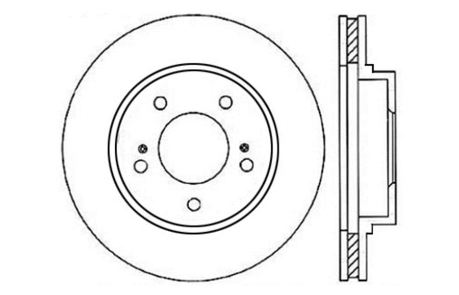 Sport StopTech 128.44088L Cross Drilled Brake Rotor (Front Left), 1 Pack