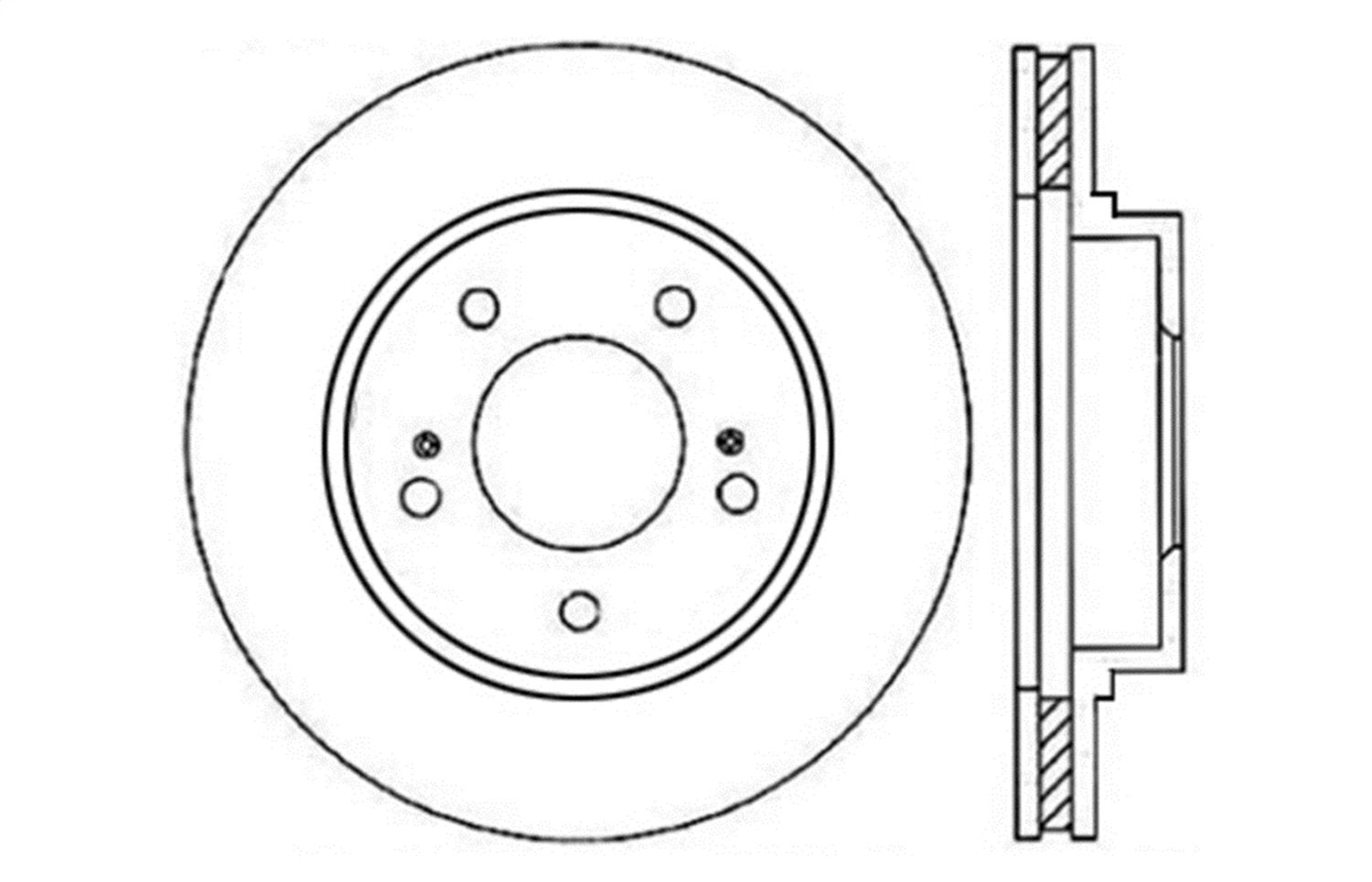 Sport StopTech 128.44088R Cross Drilled Brake Rotor (Front Right), 1 Pack
