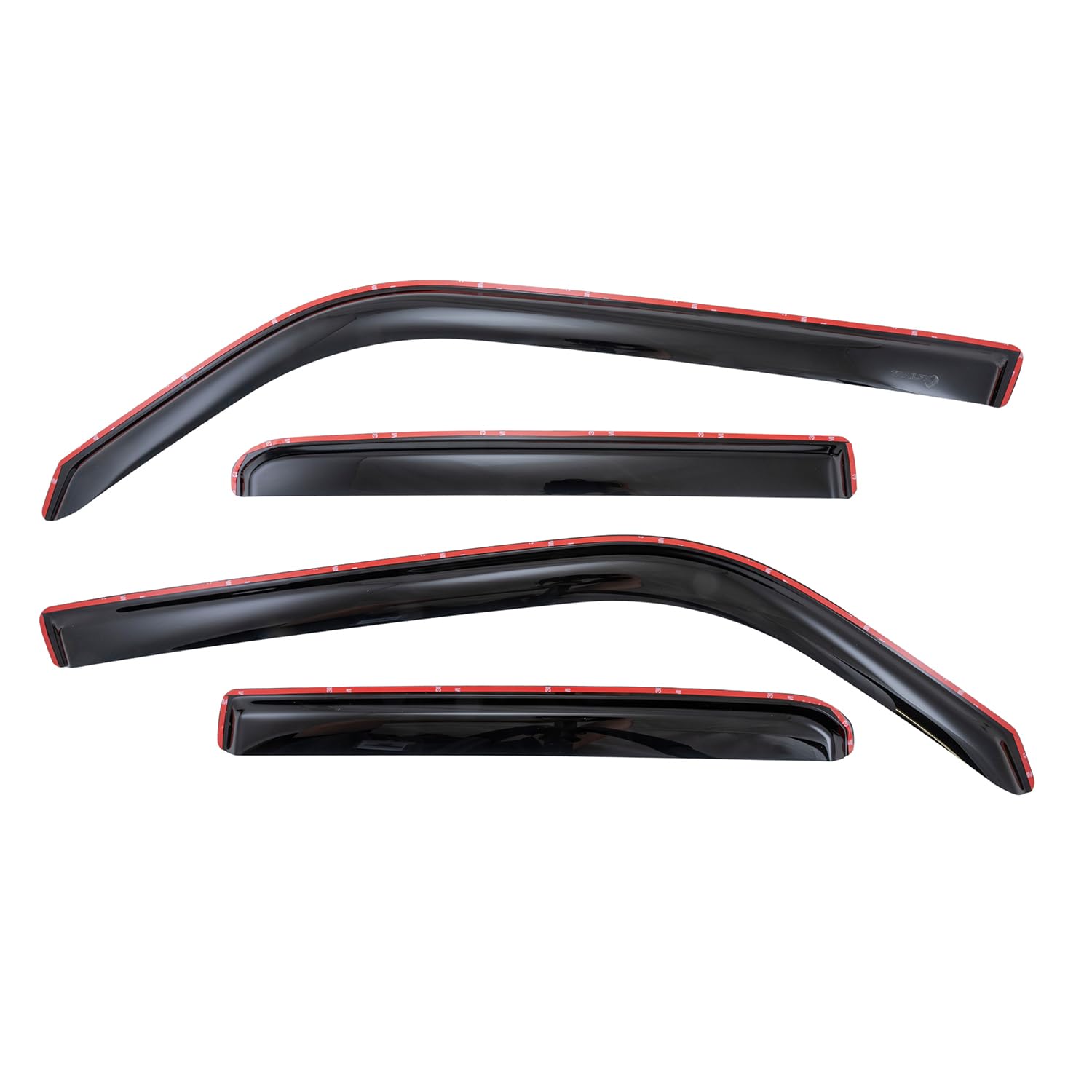 TrailFX Rain Guards Low Profile Fits 2010-2024 Toyota 4Runner in-Channel Smoked Window Vents Acrylic Rainguards Snap-in Installation Set of 4 Rain Guards TrailFX 4242IC