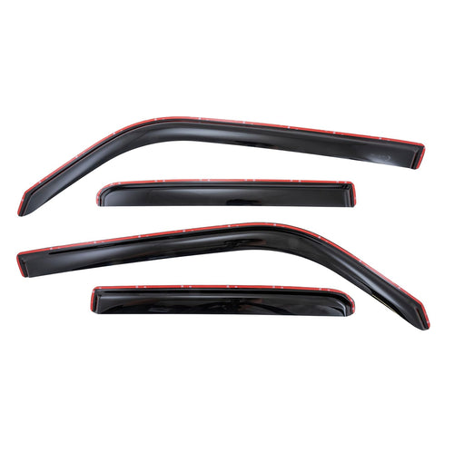 TrailFX Rain Guards Low Profile Fits 2010-2024 Toyota 4Runner in-Channel Smoked Window Vents Acrylic Rainguards Snap-in Installation Set of 4 Rain Guards TrailFX 4242IC
