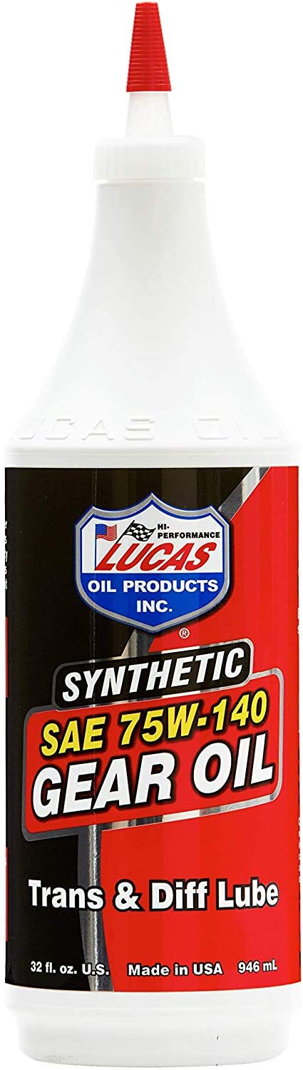Lucas Oil 4 Pack Synthetic Gear Oil, 75W-140, 4 Gallons (1 Quart Each), High-Performance Applications
