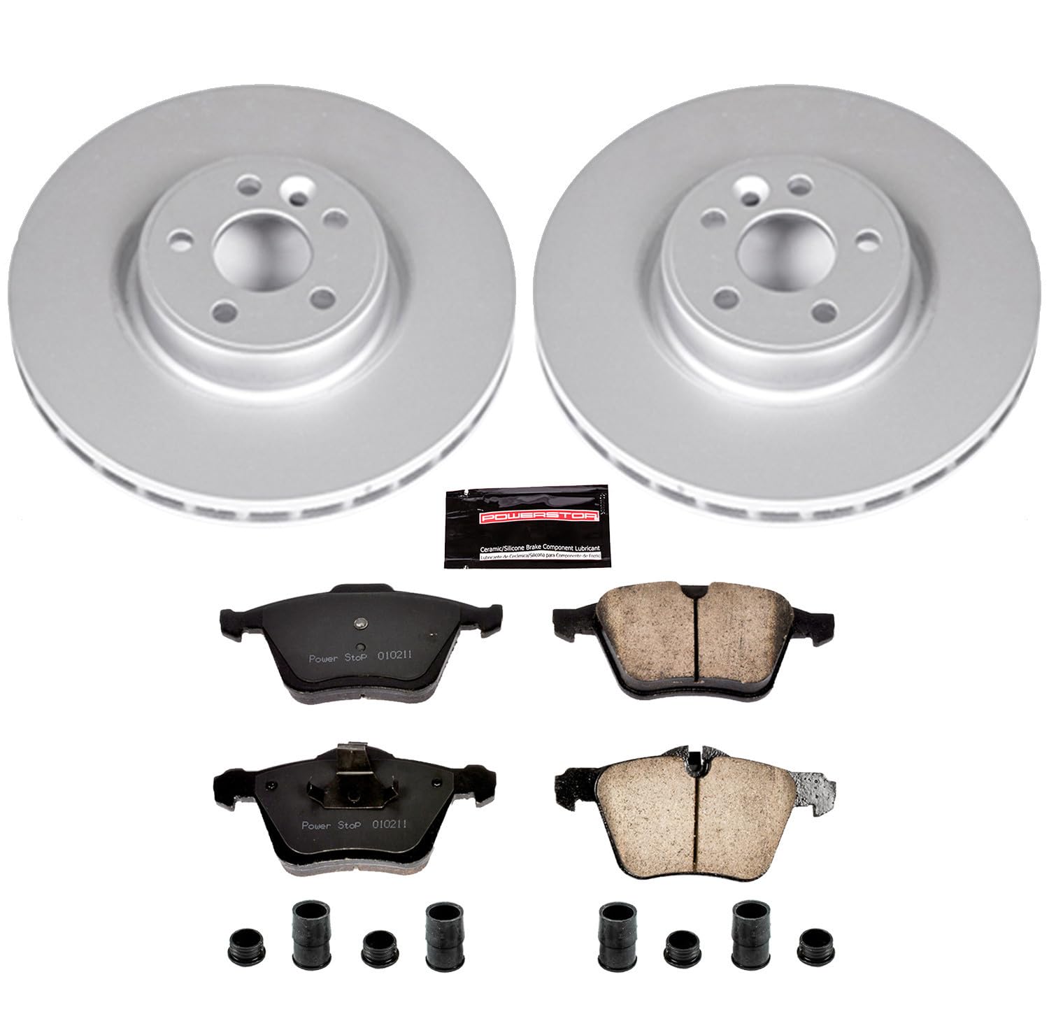 Power Stop Z23 Evolution Geomet Coated Brake Kit Front For Volvo S60 2011-2014, Volvo S80 2007-2014 [Model Specific]