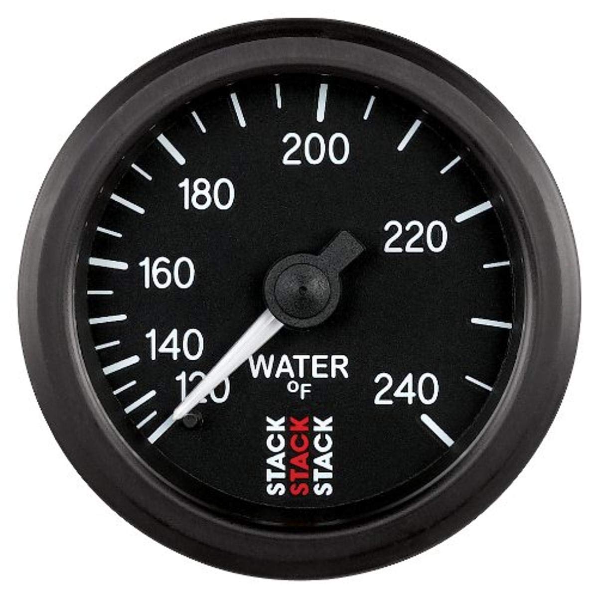 52mm Stack ST3108 Black 1/2" NPT 120-240°F Mechanical Water Temperature Gauge