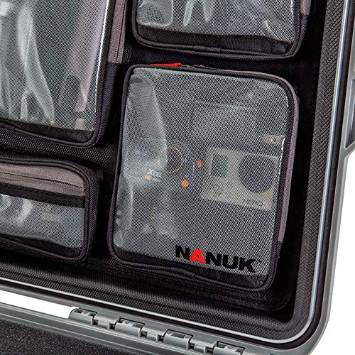 Waterproof Nanuk 920 Hard Case with Lid Organizer for Sony a7R Size Camera - Orange