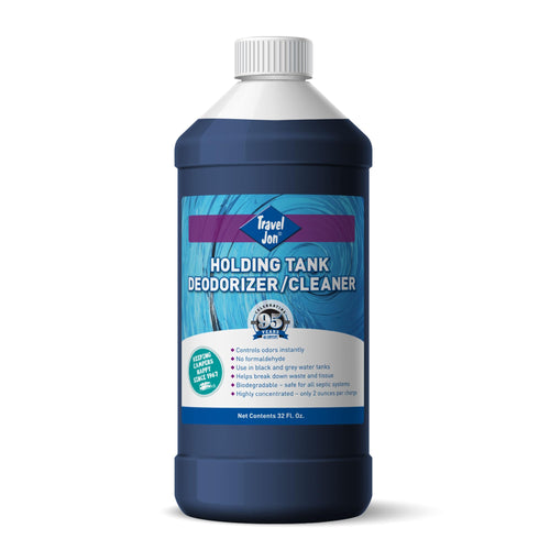 Travel Jon Black & Grey Water Tank Treatment RV, Powerful Deodorizer/Waste Digester, Waste Tank Odor Eliminator, Breaks Down Sludge, Tissue | Fresh Scent - (32 oz)
