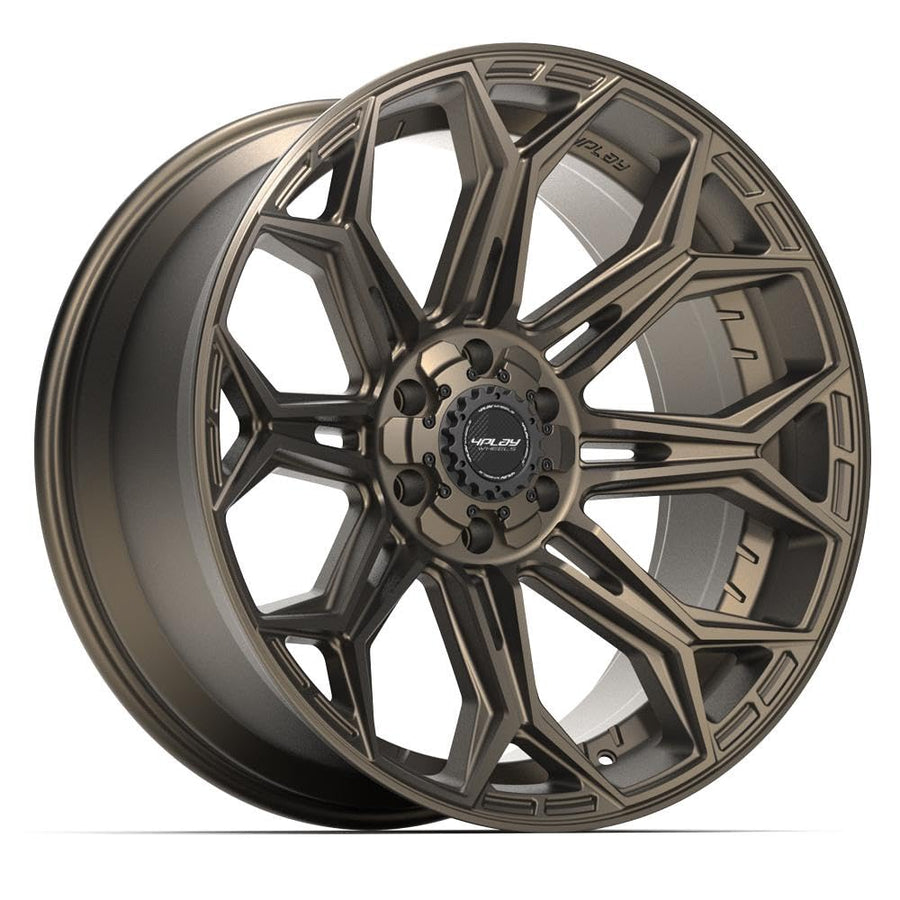 22 Inch 4PLAY Wheels Rim 4P83 Fits 6x135 & 6x139.7 22x10 Satin Bronze (1)