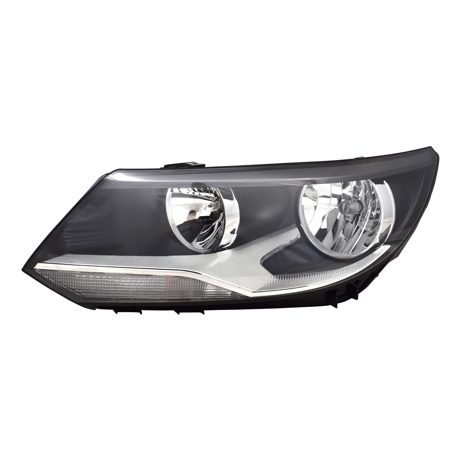 Left TYC Headlight Assembly Compatible with 2012-2018 Volkswagen Tiguan