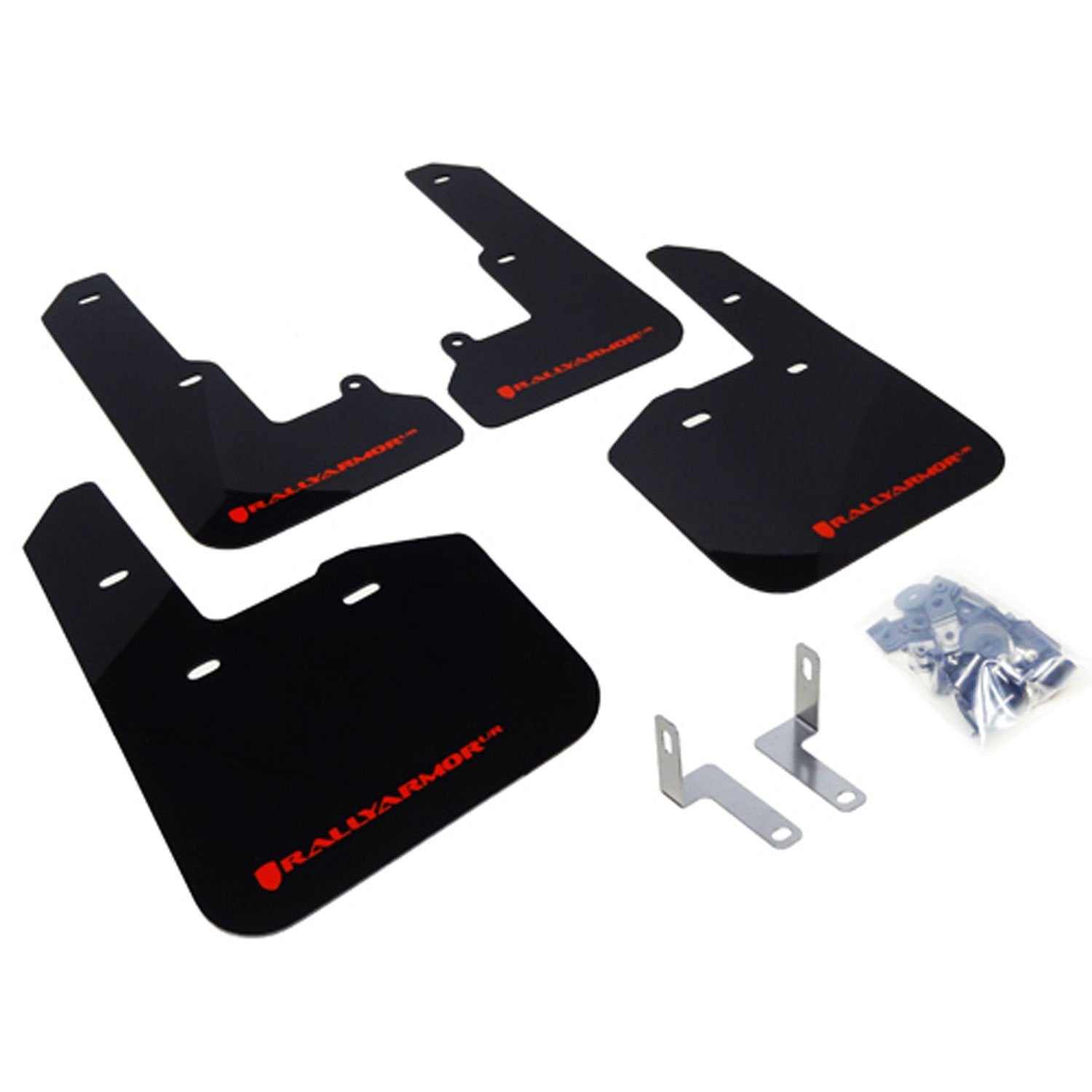 Rally Armor Mud Flap Black, Red with Logo (2015 Subaru Legacy UR), 1 Pack MF34-UR-BLK/RD