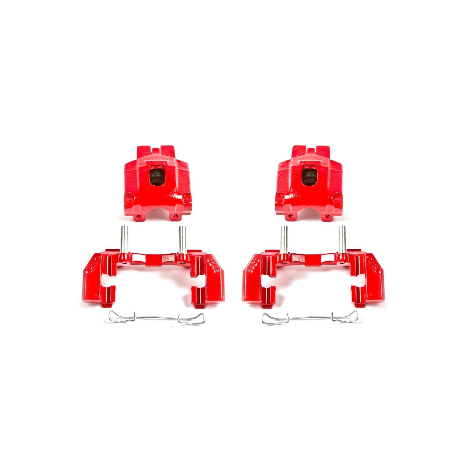 Power Stop S4818 Rear Pair of High-Temp Red Powder Coated Calipers For Jeep Grand Cherokee 1999-2004 [Model Specific]