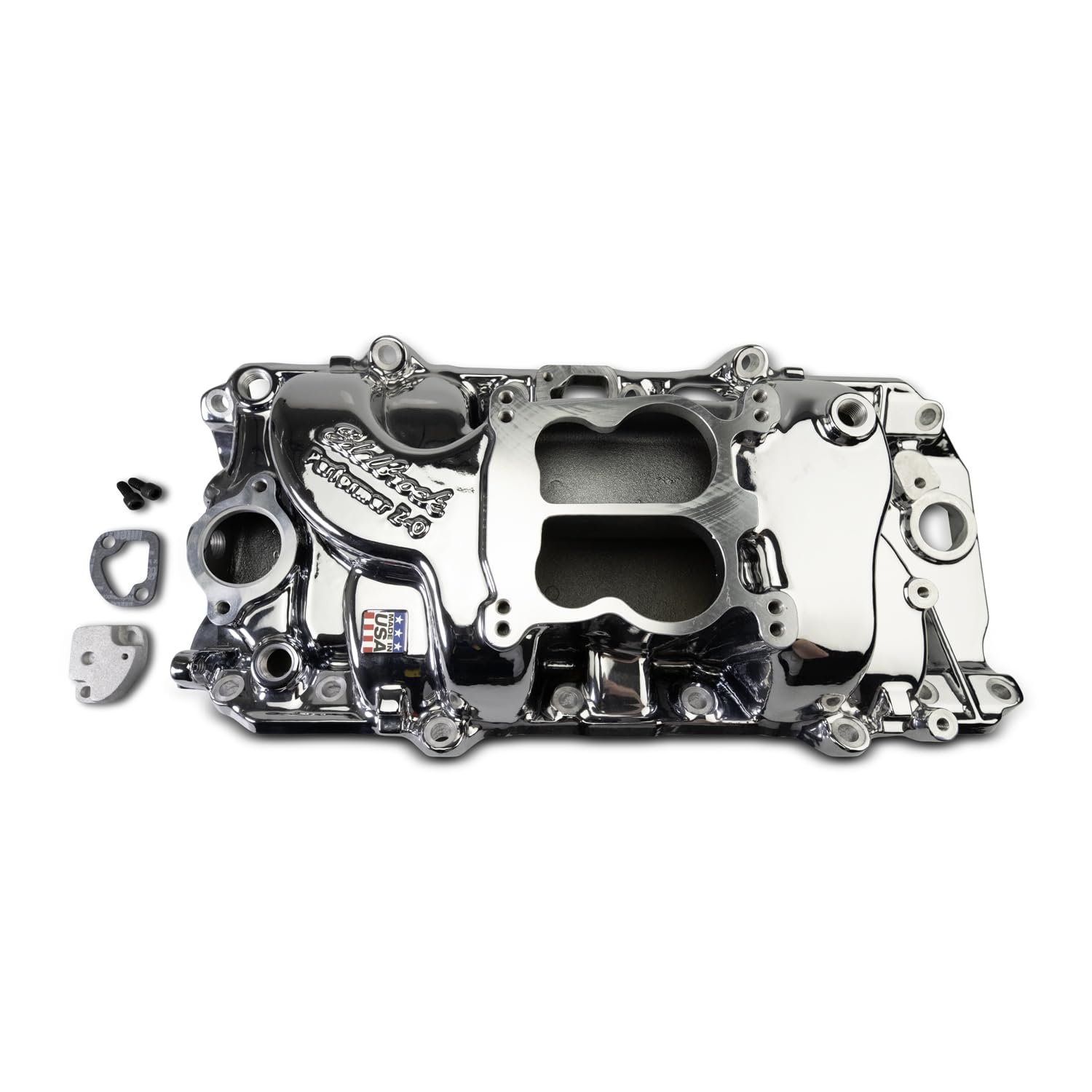 Edelbrock - BB CHEVY 396-454 OVAL PORT, INTAKE MANIFOLD, PERFORMER, CHROME PLASMA COATED (2161-CP)