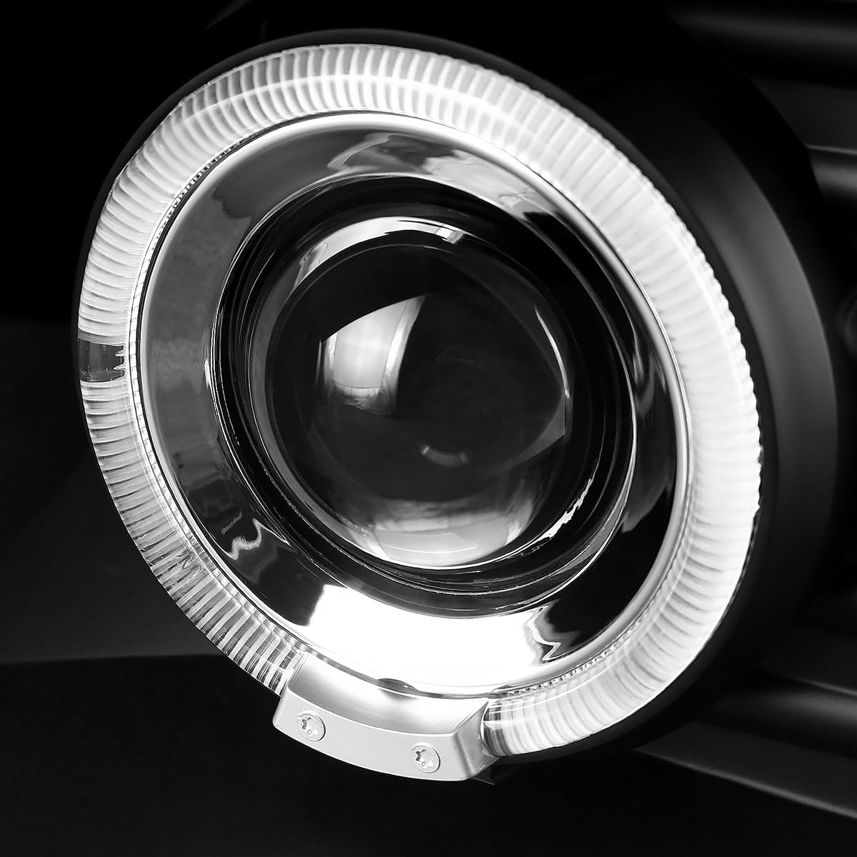 Black Housing SPEC-D TUNING Clear Lens LED Halo Projector Headlights + Bumper Lights Compatible with 2004-2012 Chevy Colorado, 2004-2012 GMC Canyon, Left + Right Pair Headlamps Assembly