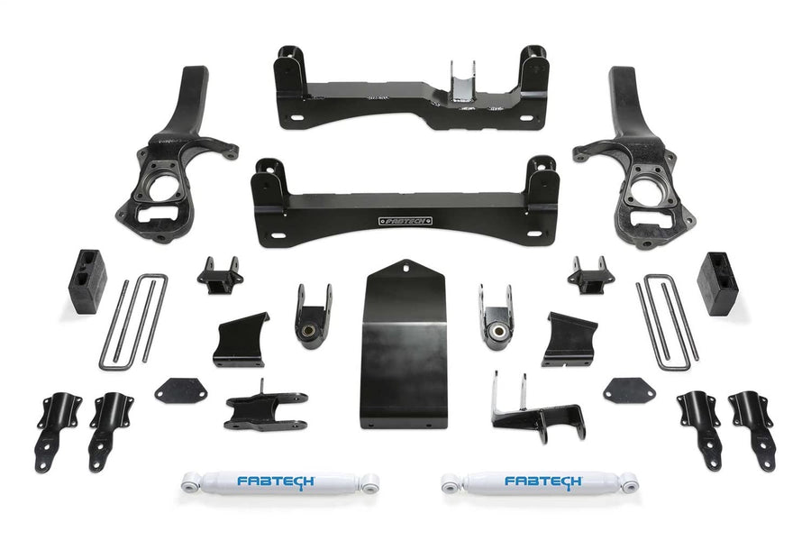 Fabtech K1132 Lift System Basic w/Shocks 6 in. Lift Incl. Front Shock Extensions And Rear Performance Shocks