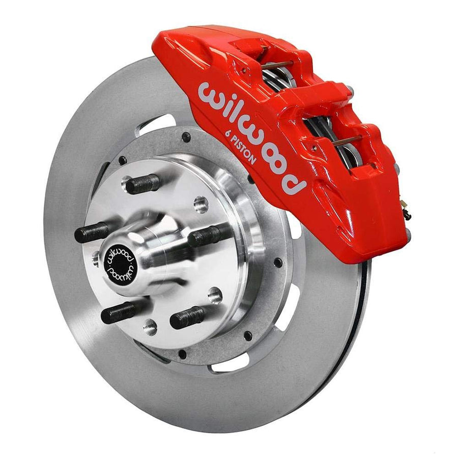 Front Hub Kit, DP6A 12.19", Drilled, Red