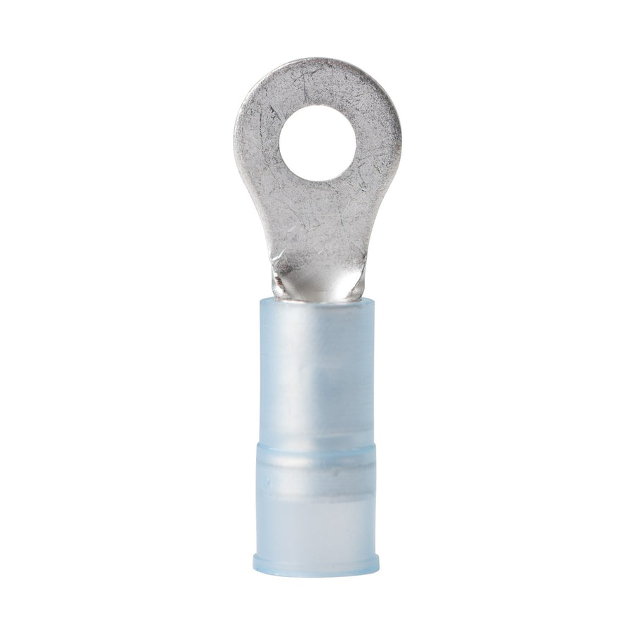 Marine Grade Ancor 210211 Electrical Nylon Insulated Double Crimp Funnel Entry Ring Terminals with Insulation Grip (16 to 14-Gauge, Size 6 Screw, 25-Pack)