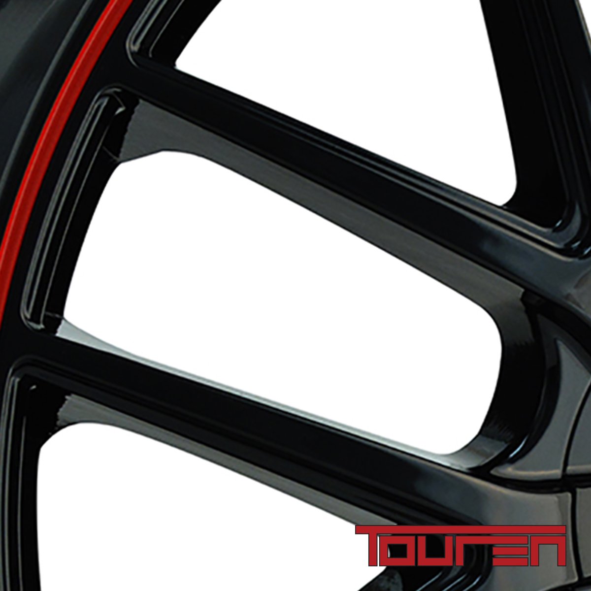 18x8 TR60, Bolt Pattern: 5x115/120, Offset: 20, BLACK/RED RING, set of 1