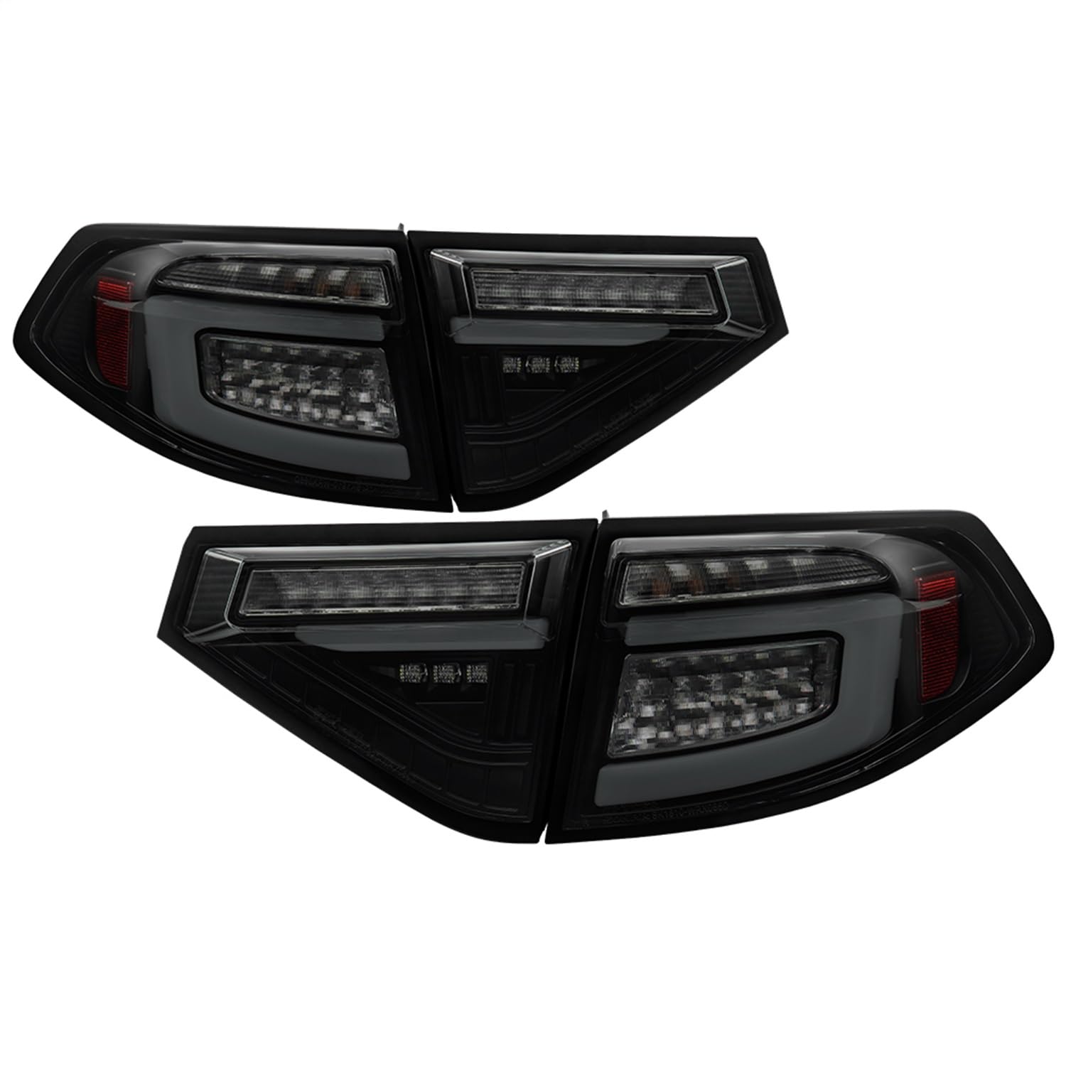 Spyder Auto 5086747 Spyder Subara Impreza WRX 2008-2014 5Dr Hatchback Wagon LED Tail Lights - Sequential Signal - Black Smoke
