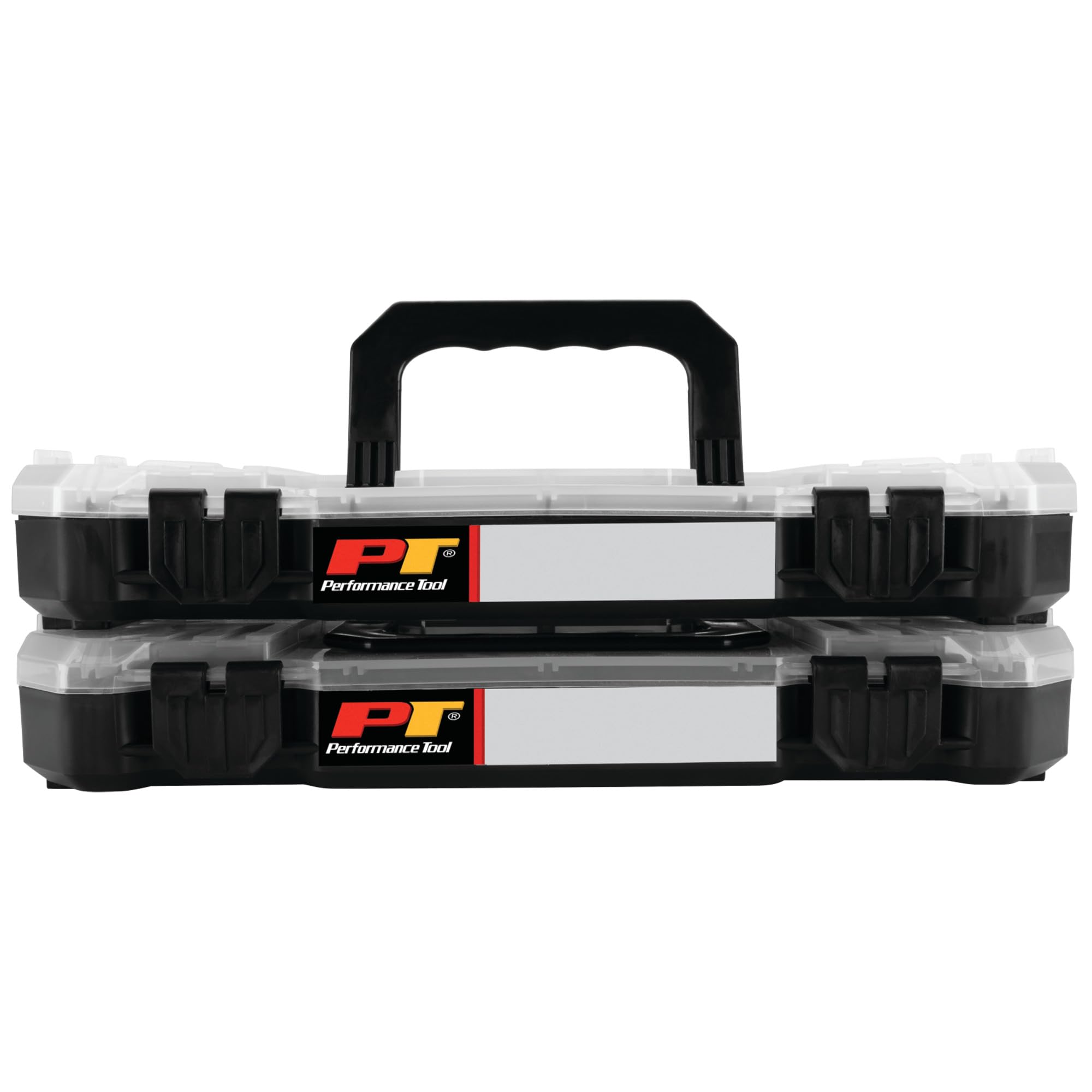 Stackable Performance Tool W5266 Storage Bins with Removable Dividers and Secure Latches for Hardware Organization and Portability