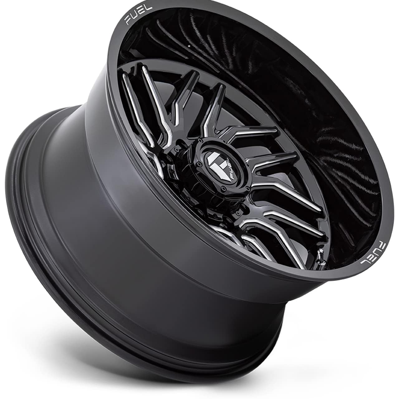 D807 HURRICANE FUEL OFF-ROAD 20X10, 5X5.0, 4.79, 18mm GLOSS BLACK MILLED - D80720007547