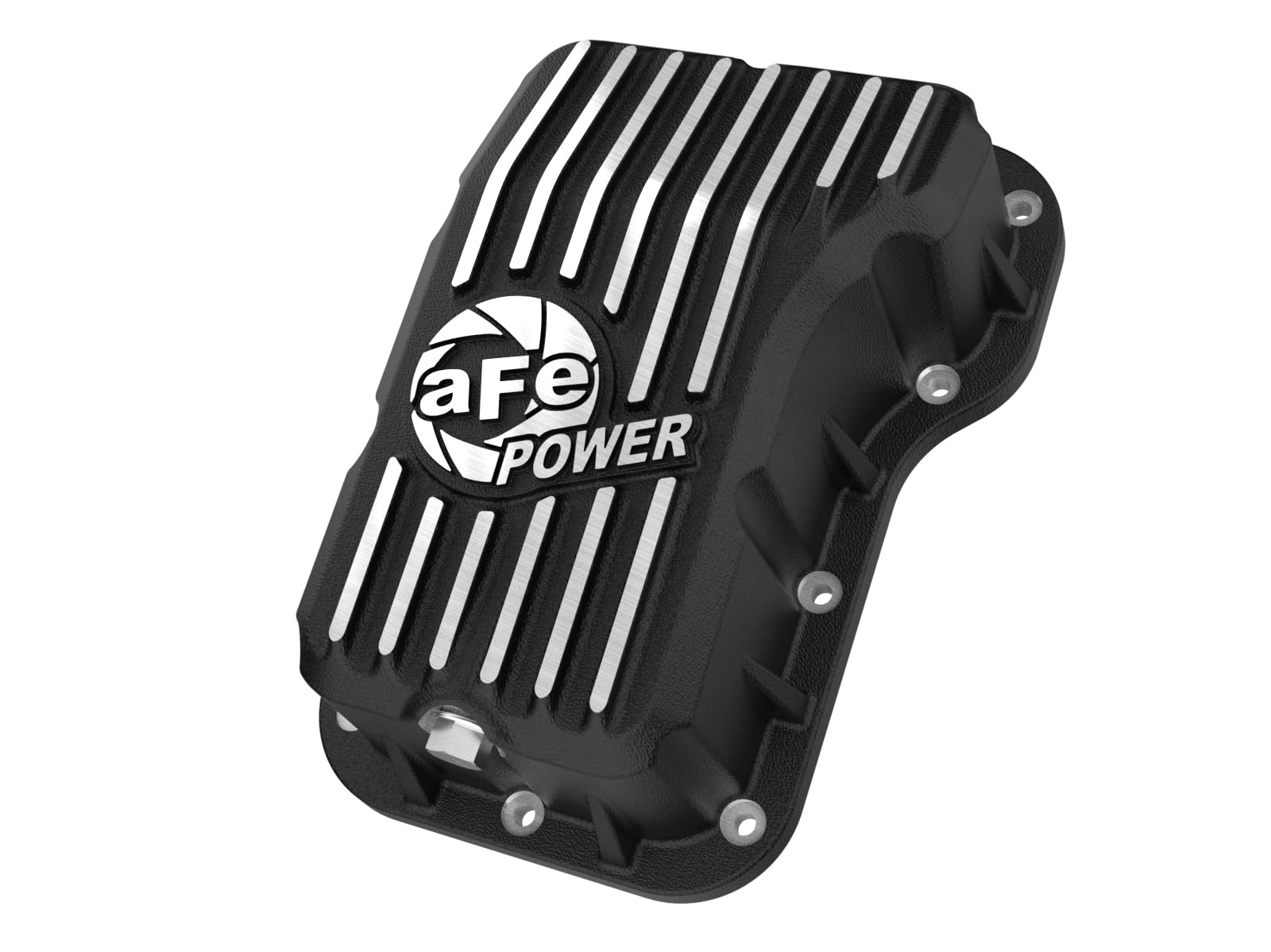 aFe Power Transmission Pan Pro Series Black w/Machined Fins Fit Jeep Wrangler (JL) 18-25 L4-2.0L (t) 46-71400B