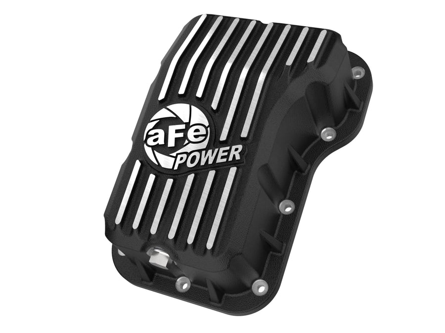 aFe Power Transmission Pan Pro Series Black w/Machined Fins Fit Jeep Wrangler (JL) 18-25 L4-2.0L (t) 46-71400B