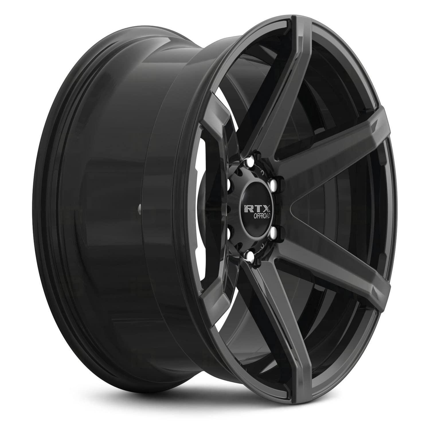 Custom RTX Wheel - 20x9.5, 10 Offset, 6x139.7 Bolt Pattern, 106.1mm Hub - Gloss Black Rim