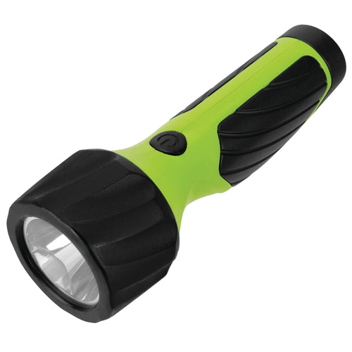 150+LM Performance Tool W2431 Rubber Grip Flashlight, Rubberized Head, Wide Handle, USB-C Charging, Green