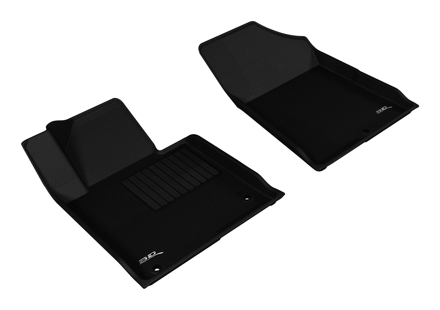 Kagu Floor Mat 3D MAXpider Custom Fit (Black) Compatible with Hyundai Sonata 2015-2019 / Sonata Hybrid 2016-2019 / Kia Optima 2016-2020 - R1