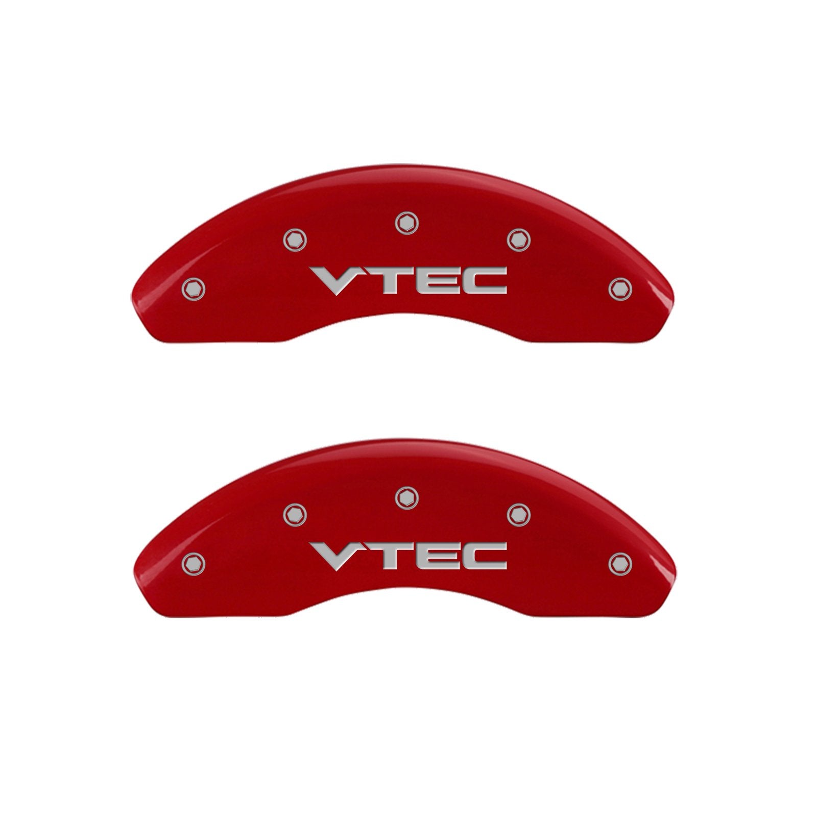 MGP Caliper Covers 20218SVTCRD Cover Caliper (Red Powder Coat Finish, Engraved Front and Rear: Vtech, Silver Characters, Set of 4)
