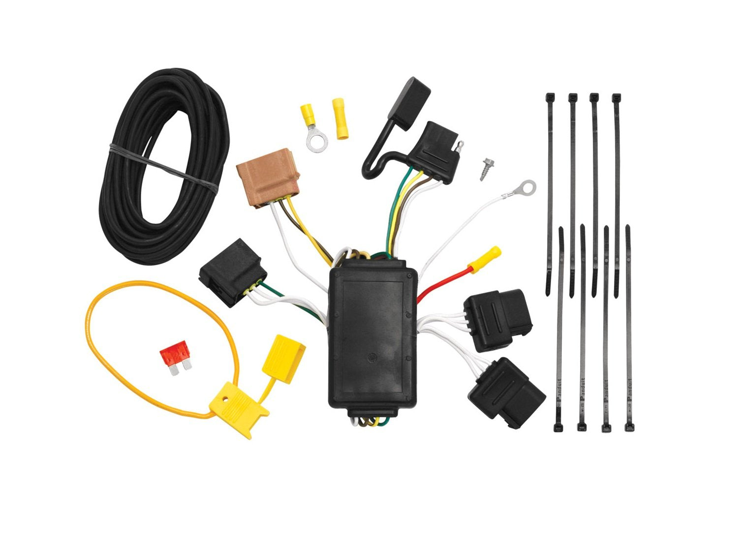 TEKONSHA T-One® T-Connector Harness, 4-Way Flat, w/Circuit Protected ModuLite® Module, Compatable with 2011-2013 Ford Fiesta, 2006-2012 Ford Fusion 118422