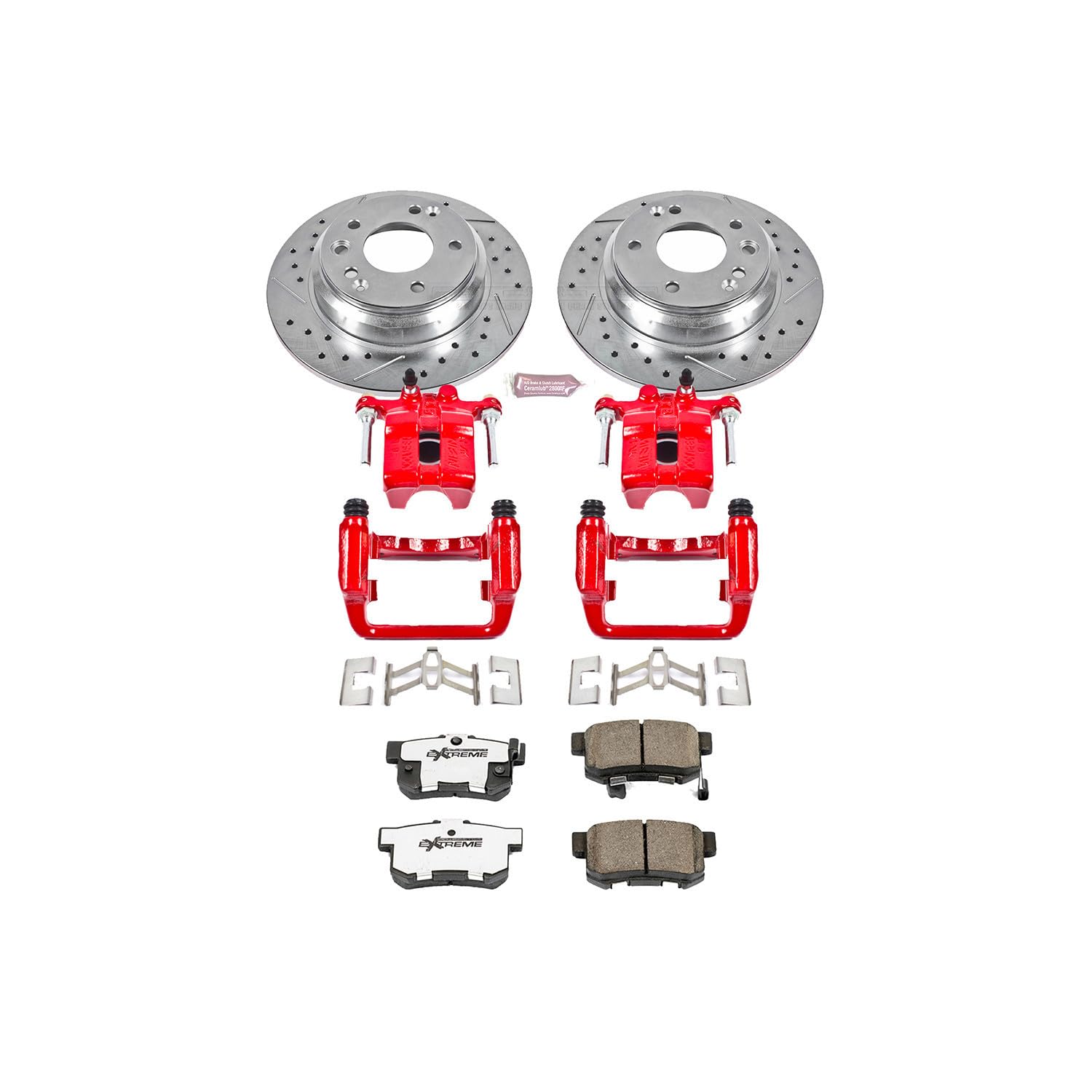 Power Stop 1-Click Performance Brake Kit with Caliper For Honda Accord KC5935 2011 [Model Specific]