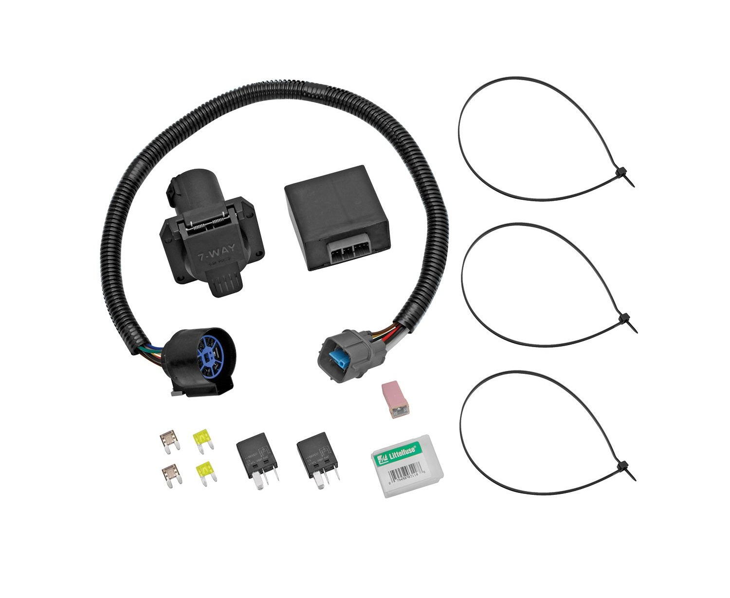 Tekonsha Tow Harness 118253, 7-Way, w/Circuit Protected ModuLite® HD Module, Compatable with 2009-2011 Honda Pilot, 2009-2014 Honda Ridgeline, black