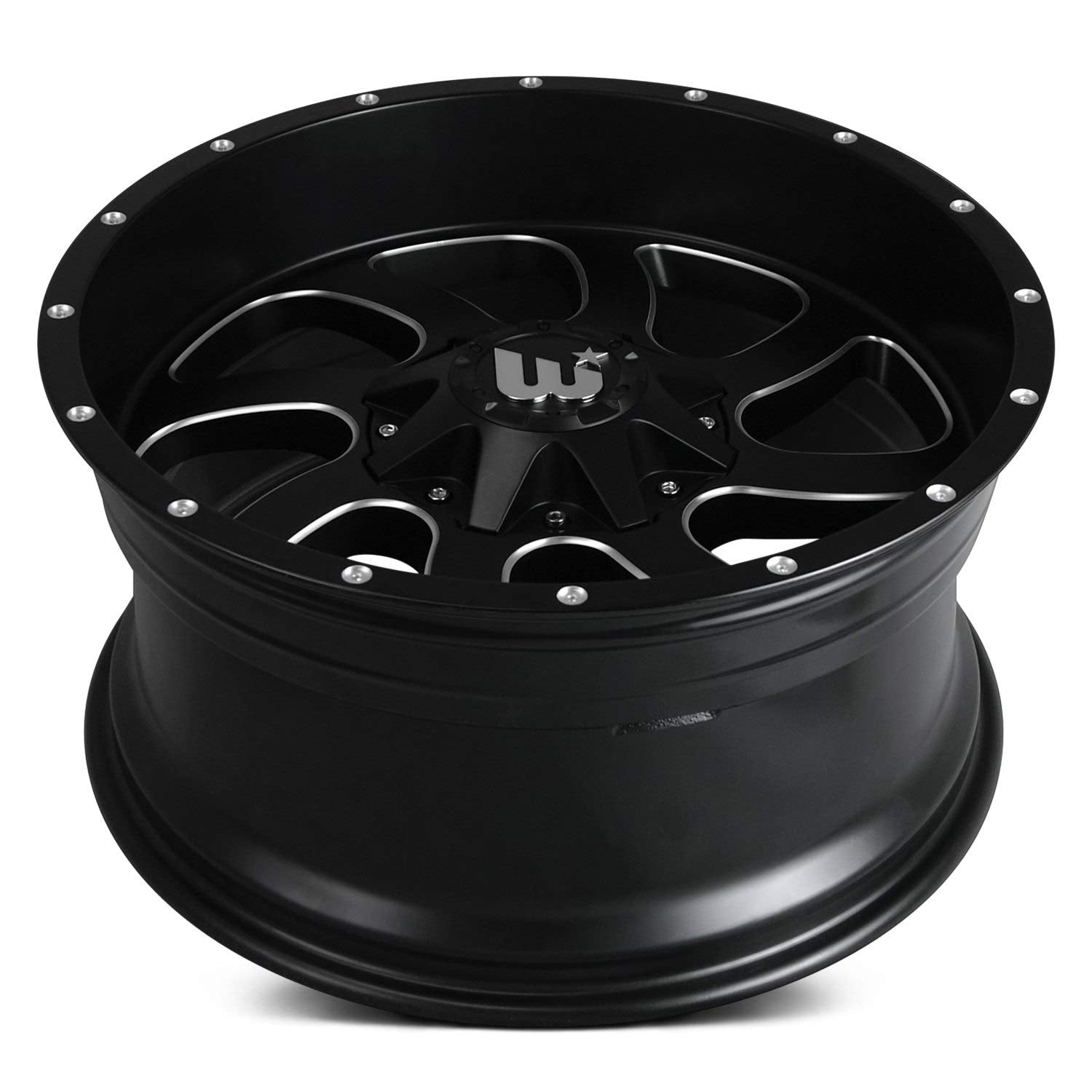 17x9 141, Bolt Pattern: 6x120/5.5, Offset: 18, GLOSS BLACK MILLED, set of 1