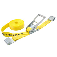 2" x 30' Keeper Heavy Duty Ratchet Tie-Down with Flat Hooks - 3,333 lbs. Working Load Limit